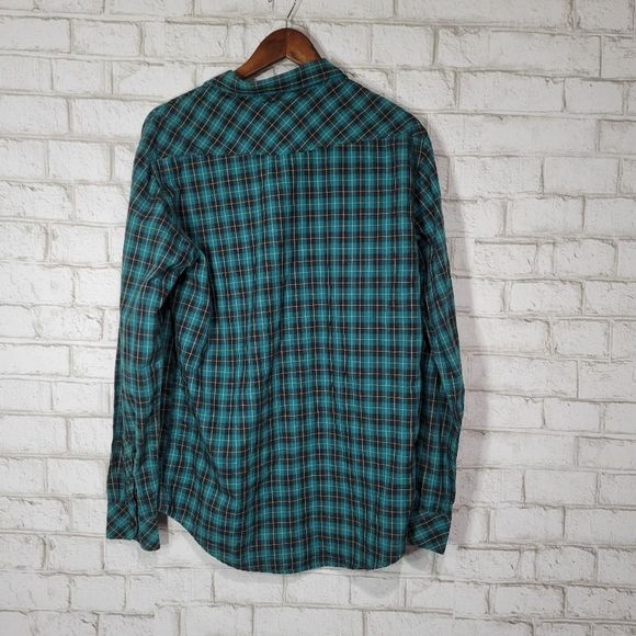 Billabong long sleve flannel print button down - Picture 9 of 14